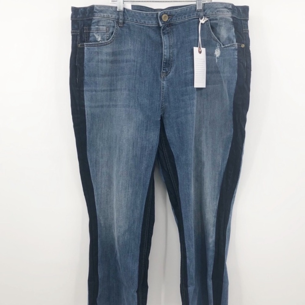 Nwt Lane Bryant Remade Cropped Jeans Color Block